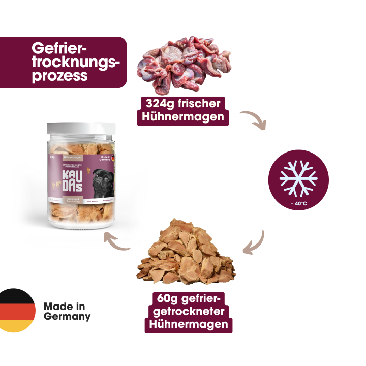 KAUDAS Hundeleckerli HühnermagenPur Natursnack